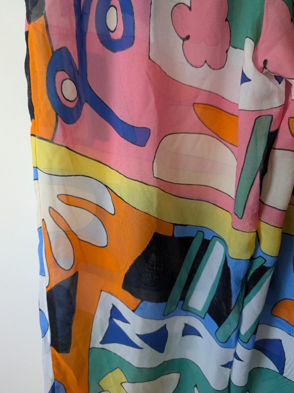 ZARA Multicolor Abstract Print Set NWT – Button-Up Shirt & Wide-Leg Pants L - Picture 5 of 11